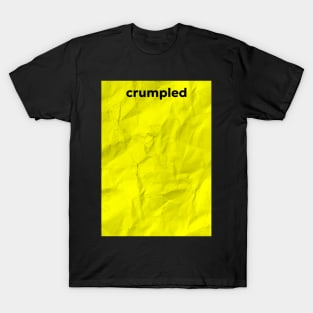 Black Tee with Unique Crumpled Paper Print T-Shirt